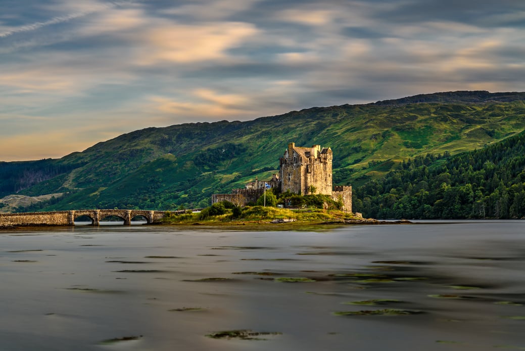 Sunset over Eilean Donan Castle 